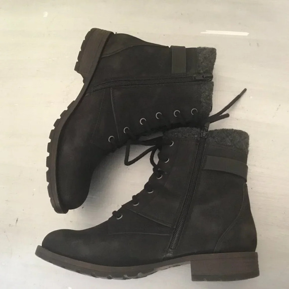 Crown Vintage Revival Biker Boots Studded Buckle Grunge Combat Bootie Sz 8 M - Picture 4 of 11